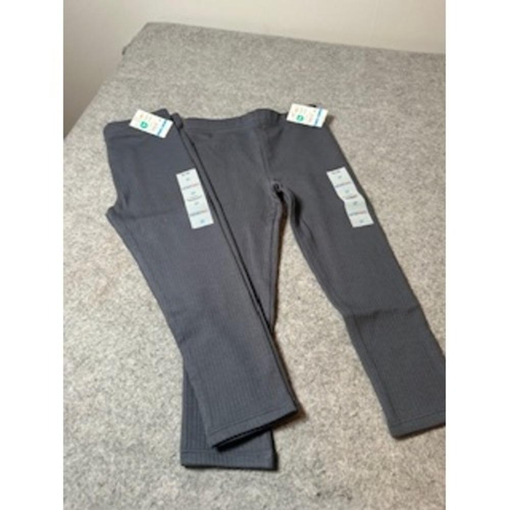 Garanimals Toddler Girls Ribbed Leggings 2 Pack Charcoal Gray Size 3T NWT